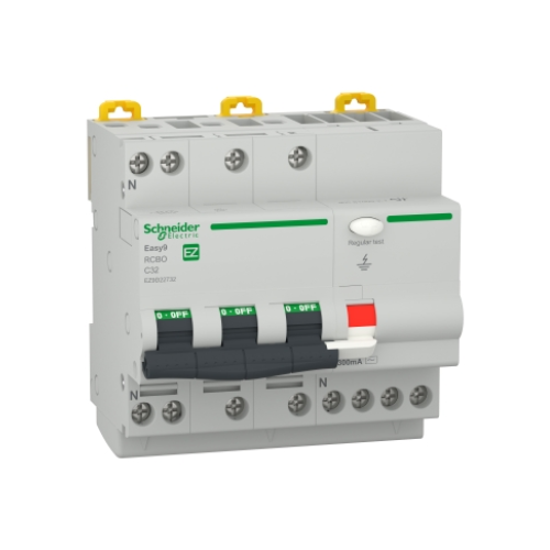 Easy9 RCBO 3P+N 4500 AC 300mA C 32A