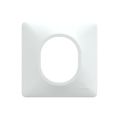 Ovalis - Plaque de finition - 1 poste Blanc